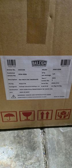 CNC Engraver - Baileigh DEM-0906 *NEW* in the box