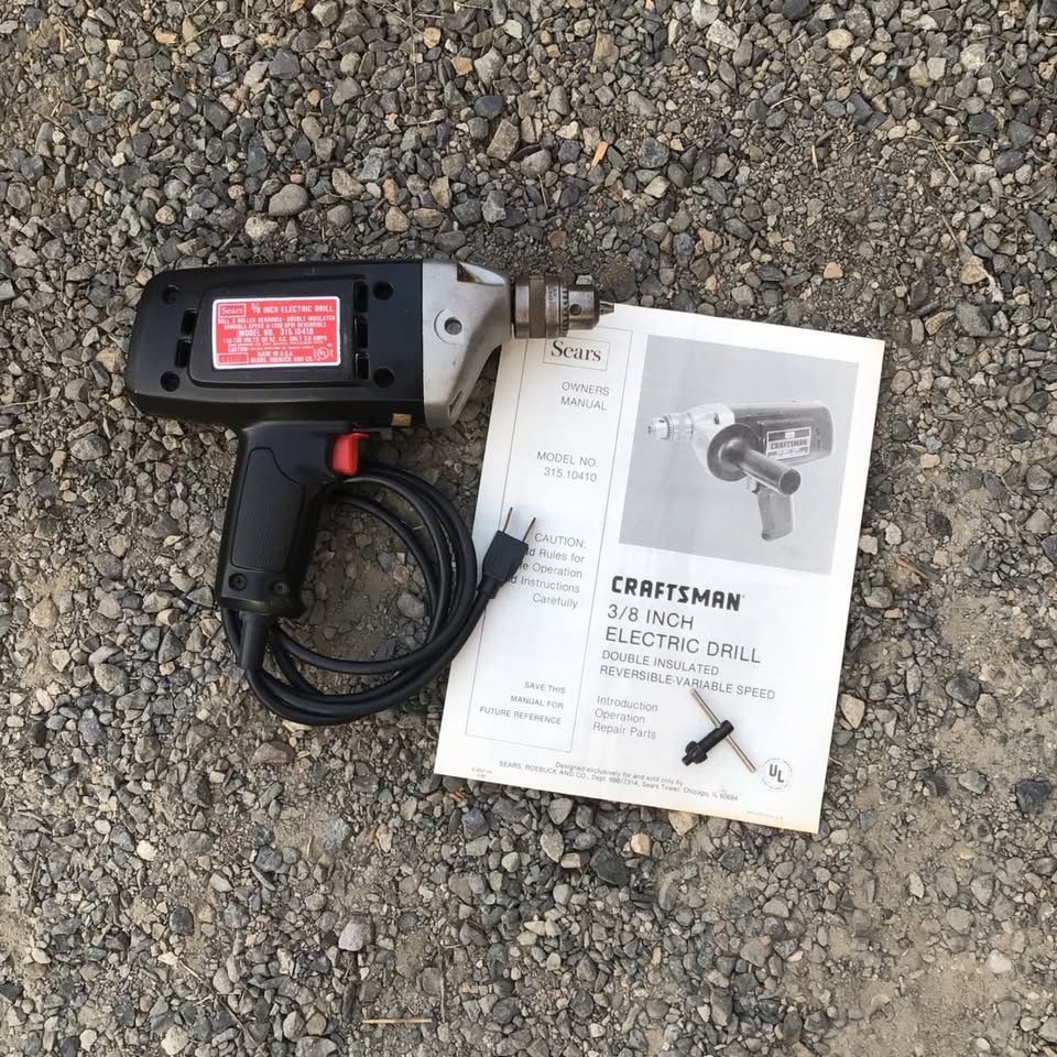 Vintage Sears Craftsman 3/8 inch Electric Drill