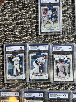 Shohei Ohtani graded 10 Aaron Judge Bo Jackson Nolan Ryan Barry Bonds, Bryce Harper, $30 each