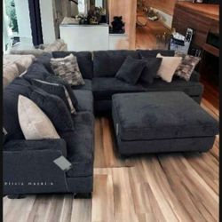 OM• $38 Initial • Brand New L Shaped Living Room Sectional Couch Set