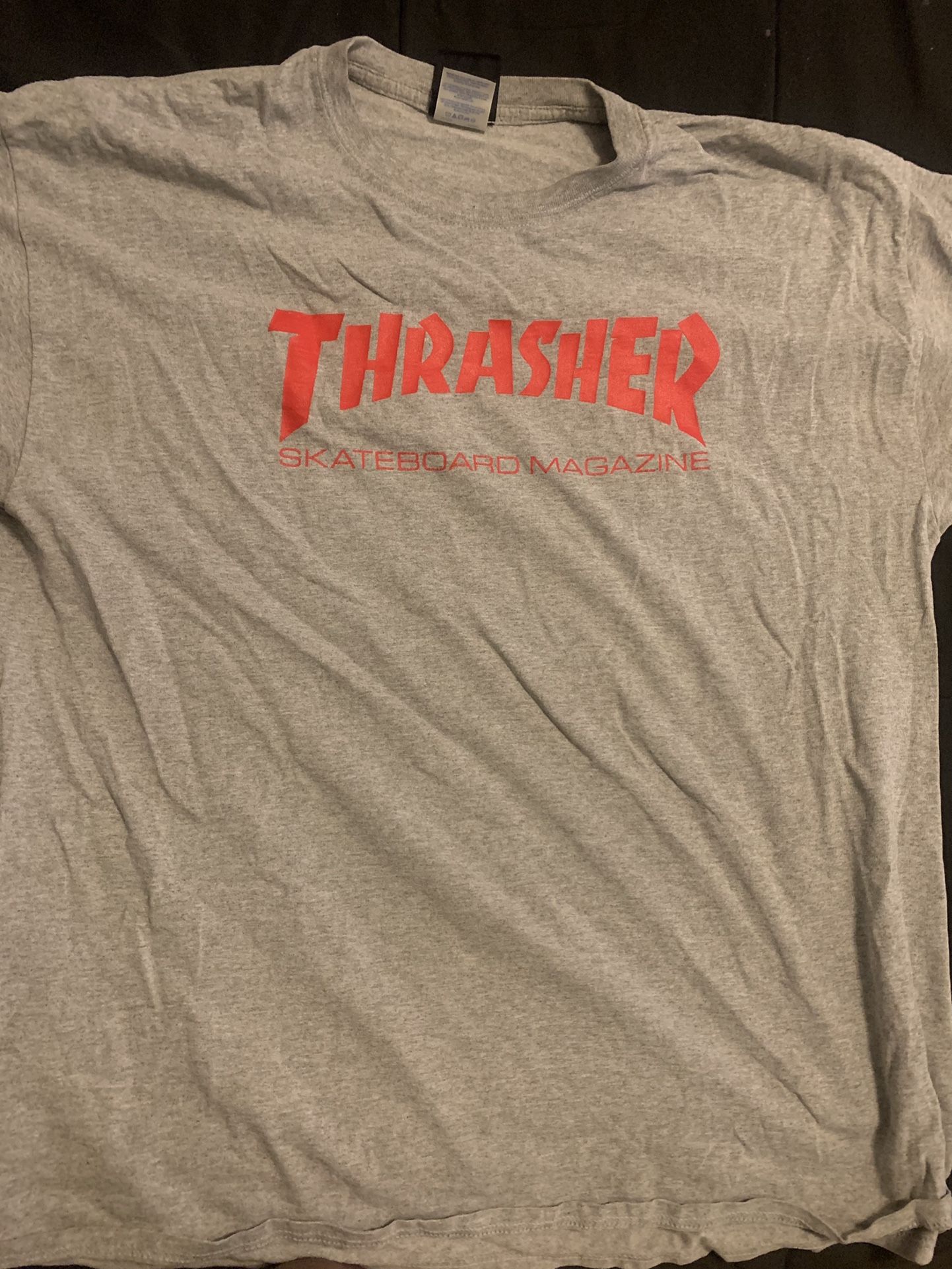 Grey Thrasher Skateboarding Magazine T - Shirt
