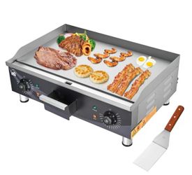 Electric Countertop Griddle Flat Grill 24in 3500W