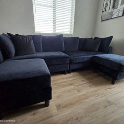 Black Velvet Couches 