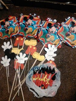 Birthday part decorations home made Micky mouse