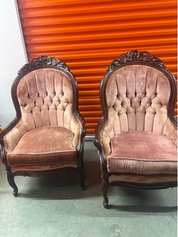 Victorian by Kimball - carved side accent chairs