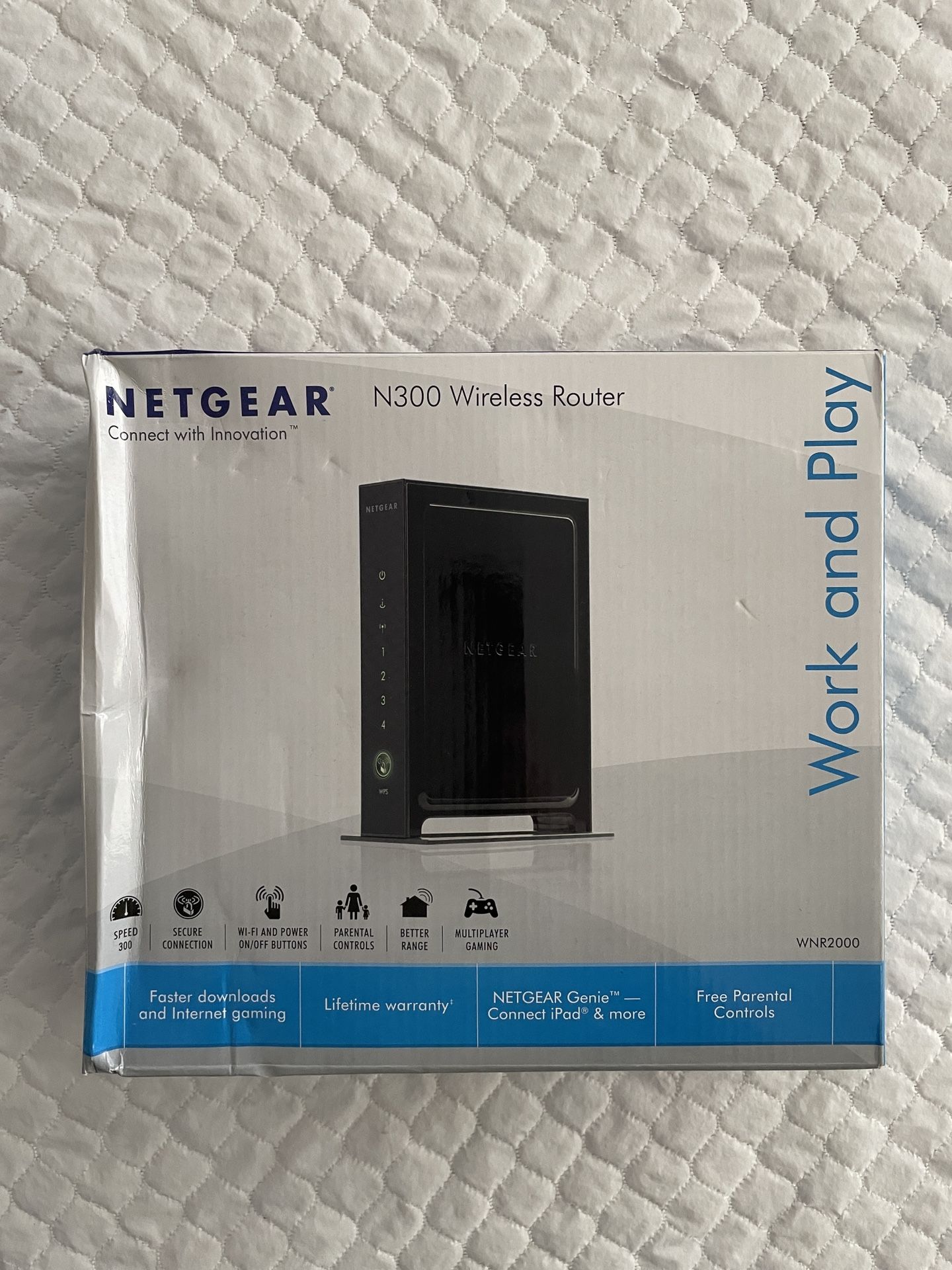 NETGEAR N300 300Mbps 4 Ports Wireless Router (WNR2000-100NAS)