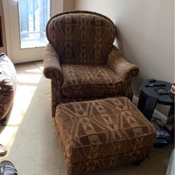 Hickery chair with ottoman