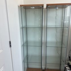 IKEA DETOLF GLASS DISPLAY CASES (2)