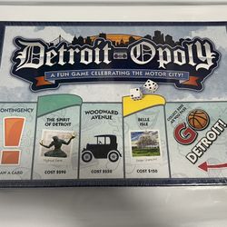 Limited Edition Detroit-Opoly Family Board Game Detroit Monopoly Game 