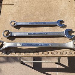 Set of 3 Craftsman Wrench - 1 SAE Combination Wrench - 1-1/4 Combo Wrench - Box End Wrench 1-7/16 x 1-1/2 (Safe Patio /porch Pickup) 