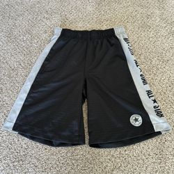 Converse All Star youth boys athletic shorts, Medium Black