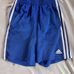 blue adidas shorts
