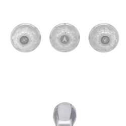 3-Handle Tub and  Shower Handle Faucet Covers in Chrome