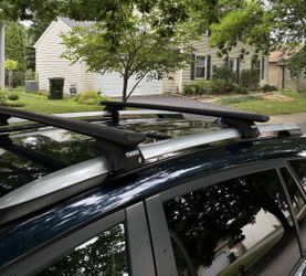 Thule WingBar Evo 118 Black (with Evo Raised Rail Footings and Locks)