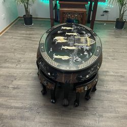 Chinese Coffee Table And Mini Chairs