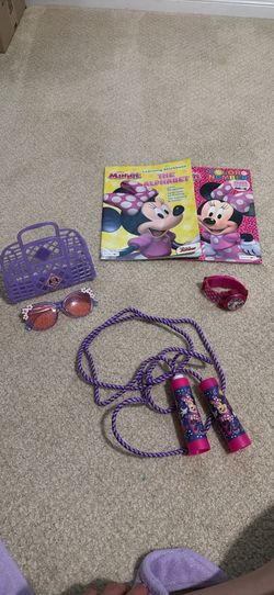 Minnie Mouse Accessory, Jump Rope, and workbook bundle