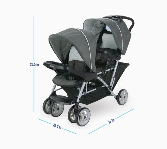 Graco DuoGlider Double Stroller | Lightweight Double Stroller with Tandem Seating
