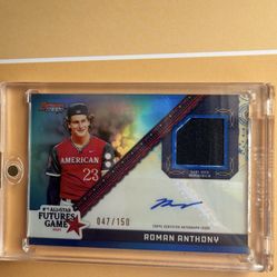 Roman Anthony bowman’s best tops certified autograph 47/150 all stars futures game 2024