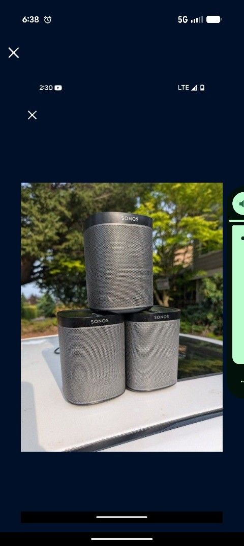 Bluetooth Sonos Play: 1 Set Of Three Speakers