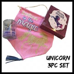 NWT Unicorn 3pc Set