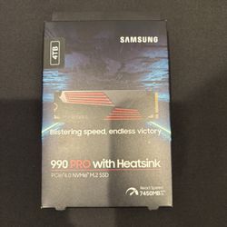 New SAMSUNG 990 PRO Heatsink SSD 4TB. Shoot Me Offer!!