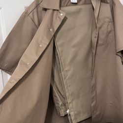 Cal Pia Prison Uniform Shirt/Trouser Mens 3X Made in USA Canvas Khaki NWOT