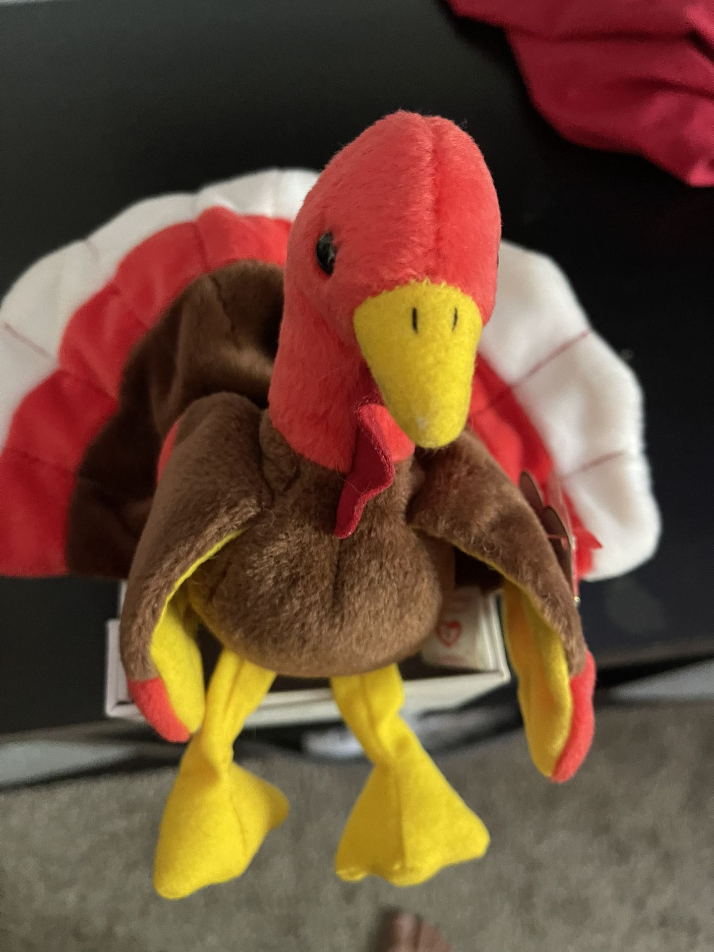 TY Beanie Baby – RARE GOBBLES the Turkey 1996 Retired DOUBLE WADDLE w Tag Errors