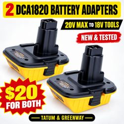 2-Pack DCA1820 20V-to-18V Battery Adapters