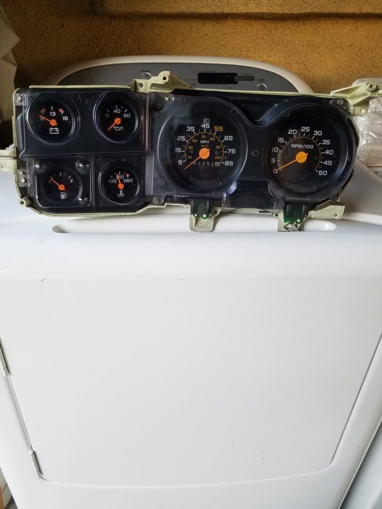 Square Body 81-87  Chevy Truck Instrument Gauge Cluster With Factory Tach