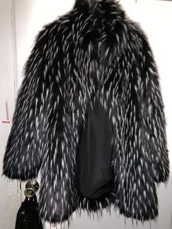 Black & White Fur Coat