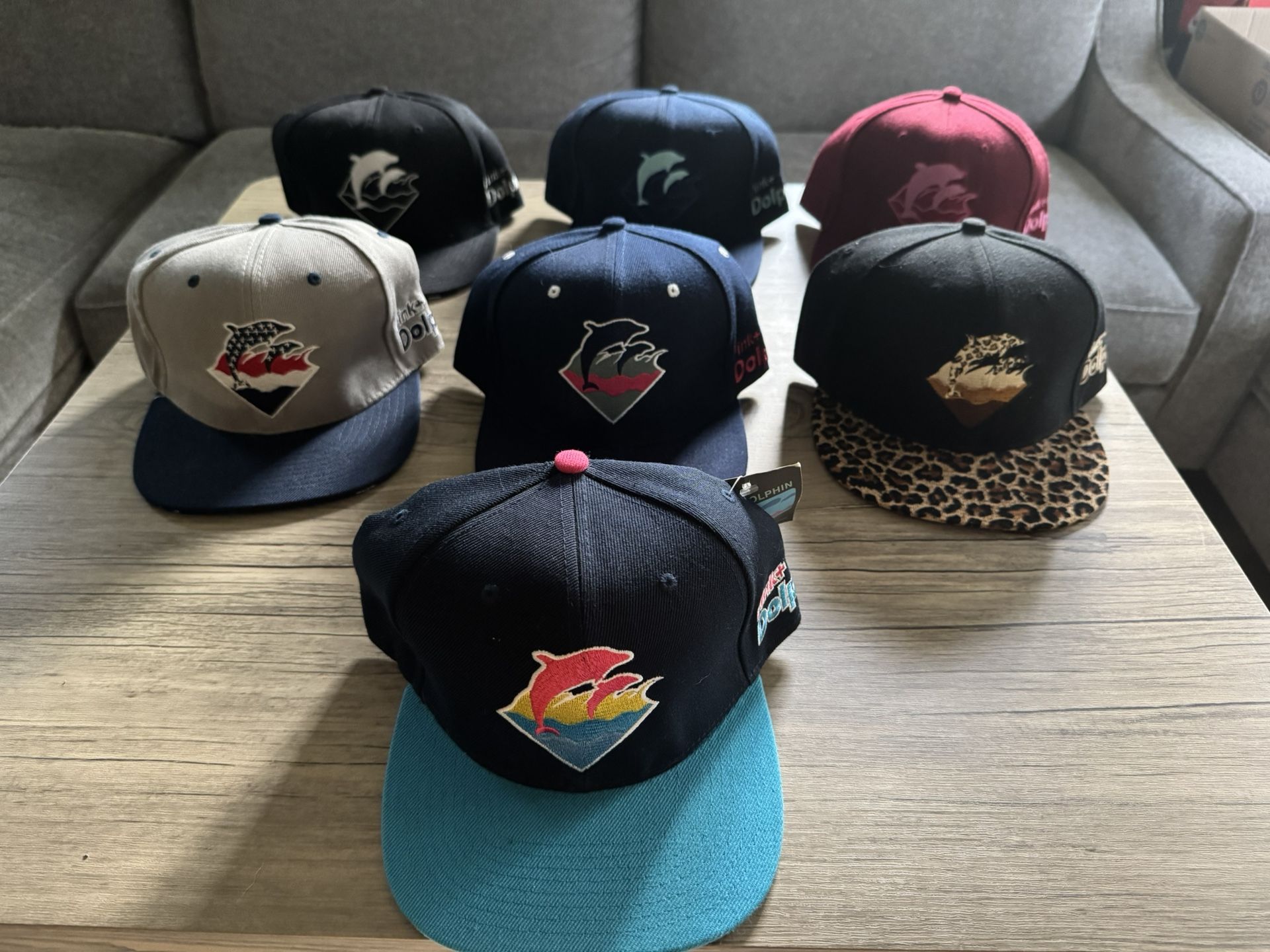 Pink Dolphin Hats ( Strap & Snap Back )