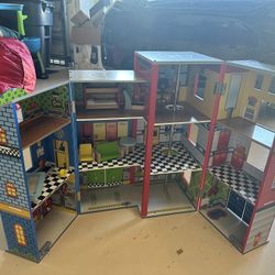 KidKraft Everyday Heroes Wooden Playset, 3-Story