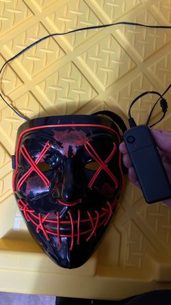 LED Light-Up Halloween Purge Mask