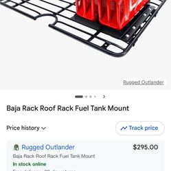 Baja Rack Jerry can holder and 2 cans