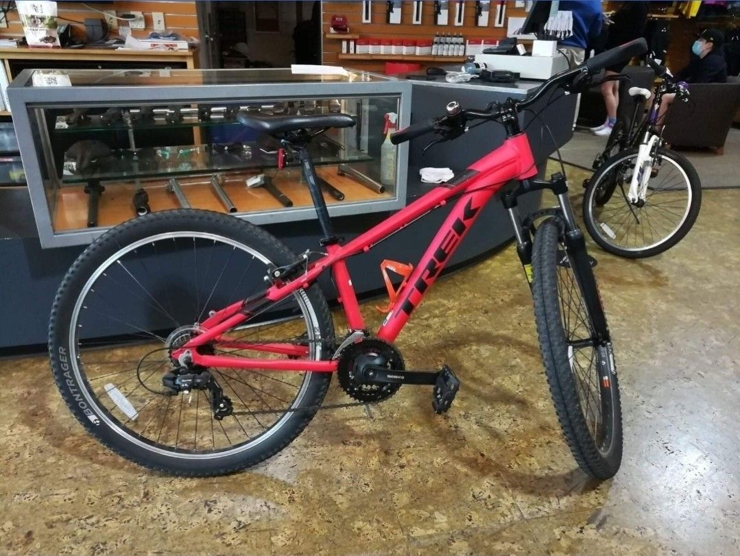 Red TREK Marlin 4 Bike