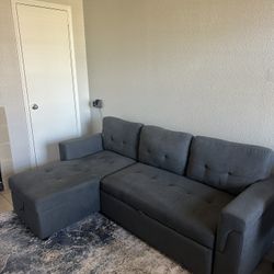 L-shaped sleeper sofa with storage