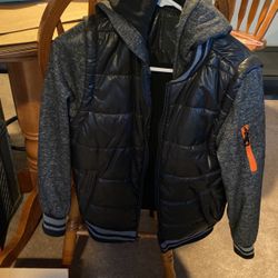 Young Boys Size 10-12 Jacket With Hoodie