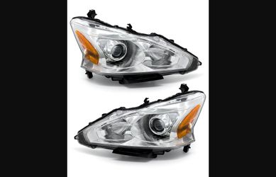 Headlight Assembly Pair for 2013-2015 Nissan Altima Sedan (No Bulbs)