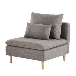 Open Box Homy Casa EDELINE ARMLESS CHAIR "33.86" x 34.65" x 32.28" Modern Office Accent Seating
