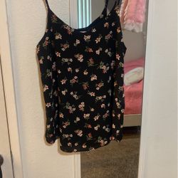 Medium Black Floral Blouse 