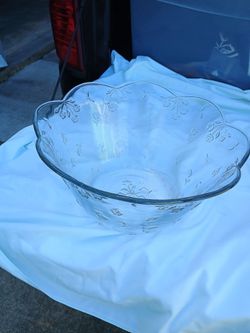 Crystal punch bowl and candy dish