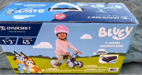Bluey 4-Wheel Balance Bike for Toddlers
