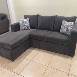 Grey Reversible Chase Sectional ‼️new In Stock ‼️