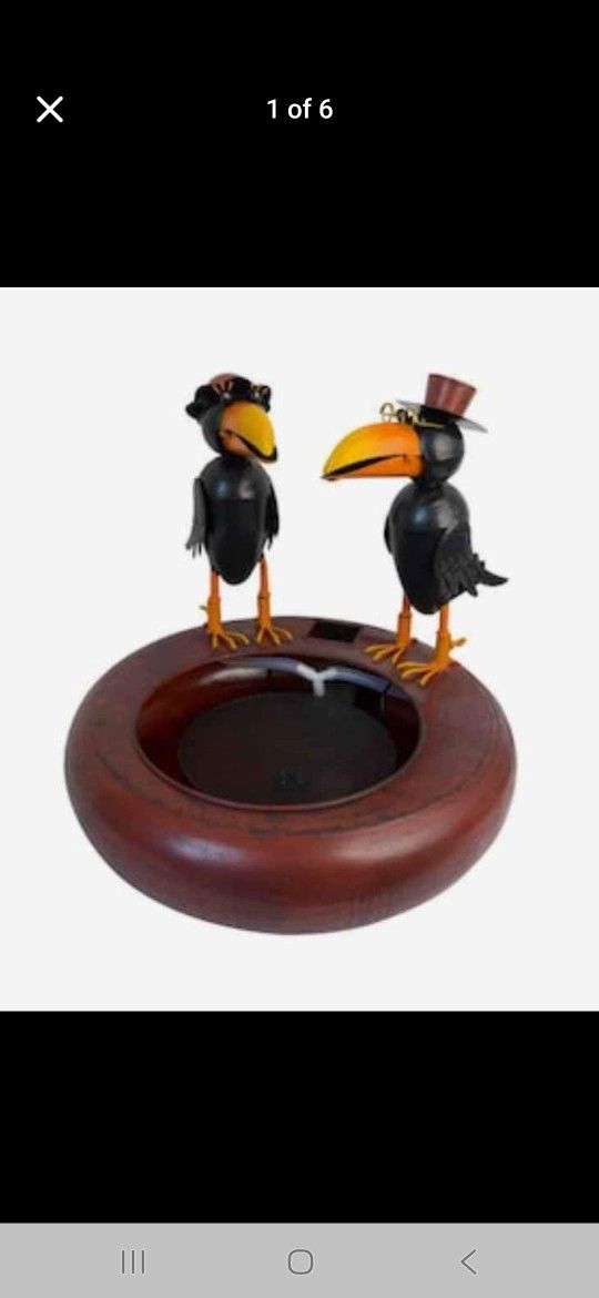 Tabletop Crow Fountain 