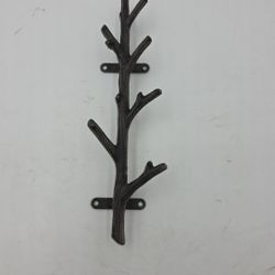 Abbott Collection 27-IRONAGE-487 Vertical Branch Hook, 12 inches H, Dark Brown