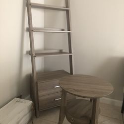 Side Table and Ladder Shelf