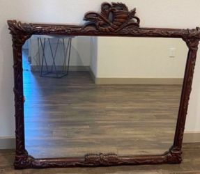 Brown Mirror, Toscano Mirror, Classic Mirror, Hardwood, Wood, Frame