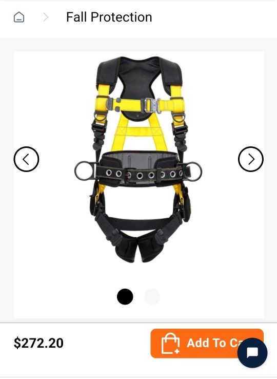 NEW NEVER USED SIZE LARGE SAFETY HARNESS