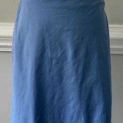 Solid Blue, Pencil Skirt in Cotton-Spandex Blend from The Gap (4)