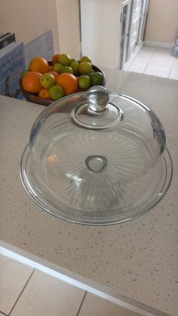 Glass Cake stand with Dome